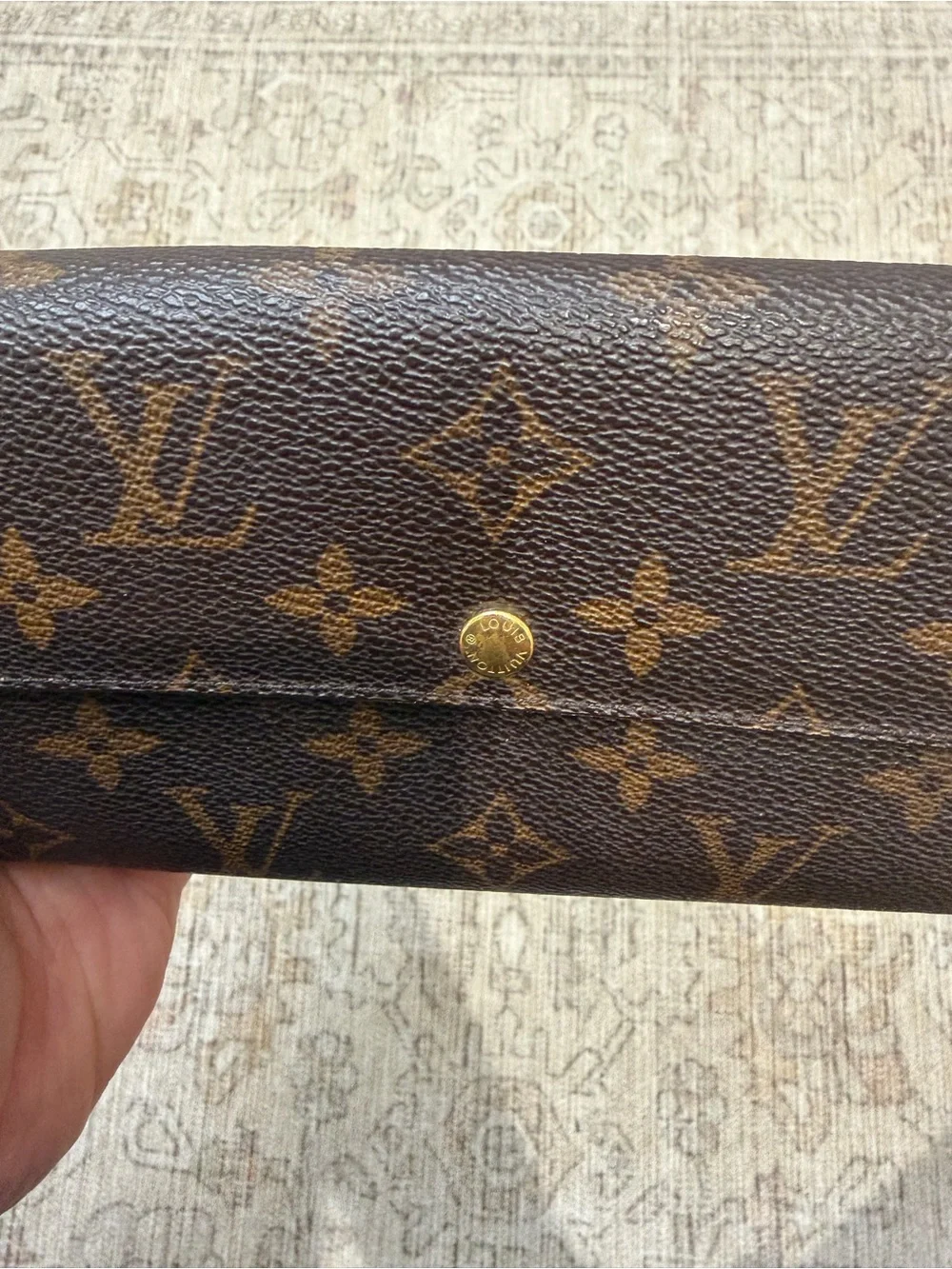 Louis Vuitton Monogram Continental Wallet - Dark Brown with Gold Snap - Picture 2 of 14